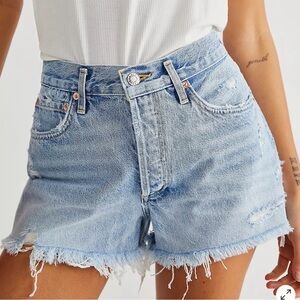 AGOLDE Parker Cut Off Shorts Swapmeet Blue Size 29